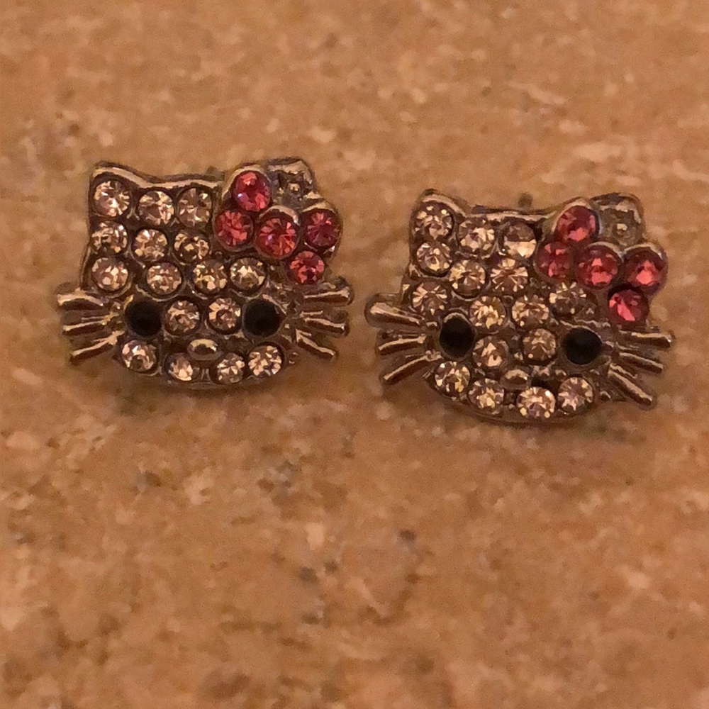Diamond Hello Kitty earrings